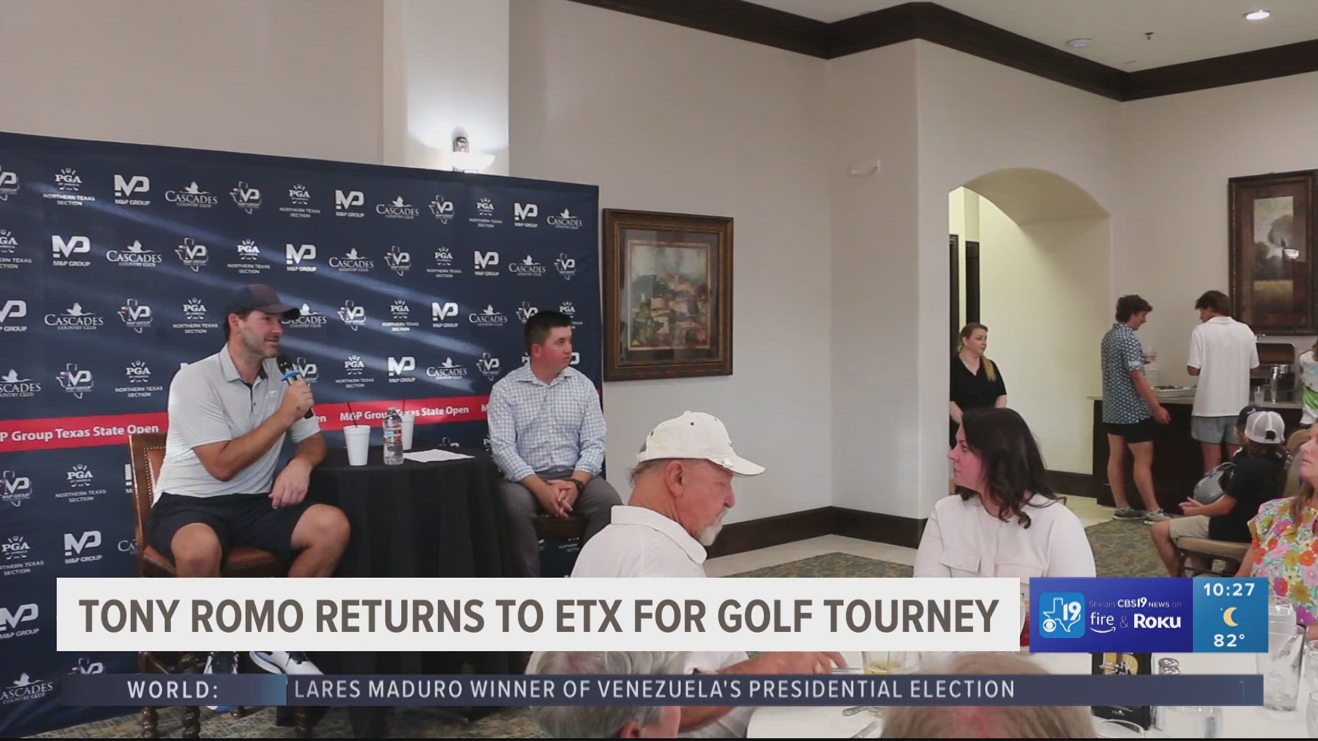 Former Dallas Cowboys quarterback Tony Romo returns to East Texas for Texas State Open golf tourney