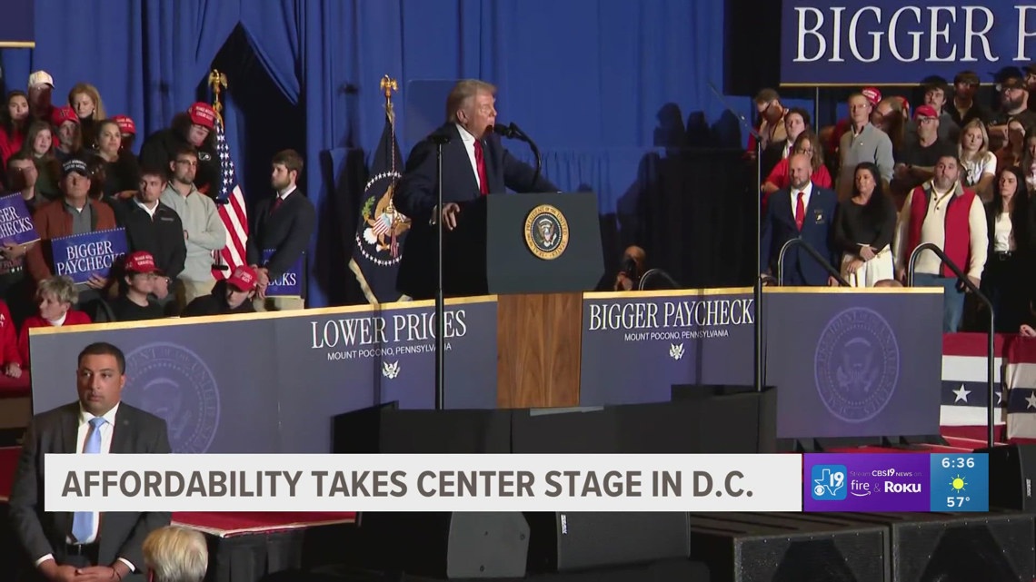 Trump says he's "crushing" inflation in speech to Pennsylvania voters amid affordability concerns