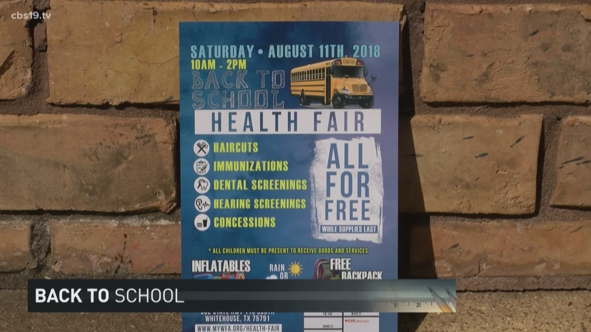 The City of Whitehouse is having a health fair and school supply giveaway on August 11th, find out what they will have and how the event came to be.