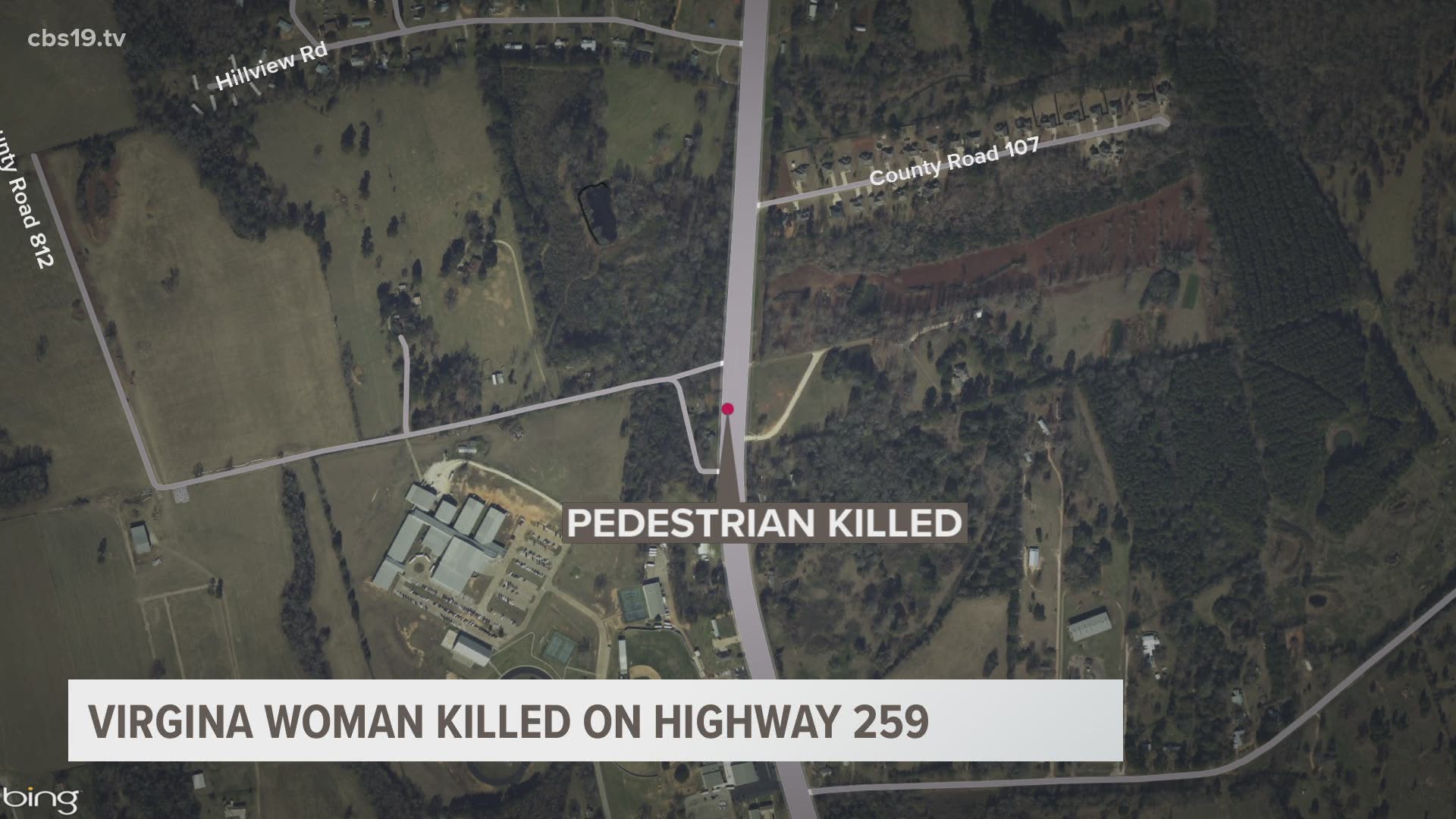 A woman was killed after being struck by a vehicle on Monday in Nacogdoches County.