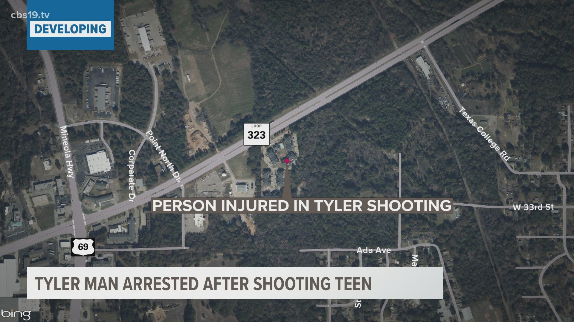 According to the TPD, the shooting occurred just before 3 p.m. in the 2202 West Northwest Loop 323 in Tyler.