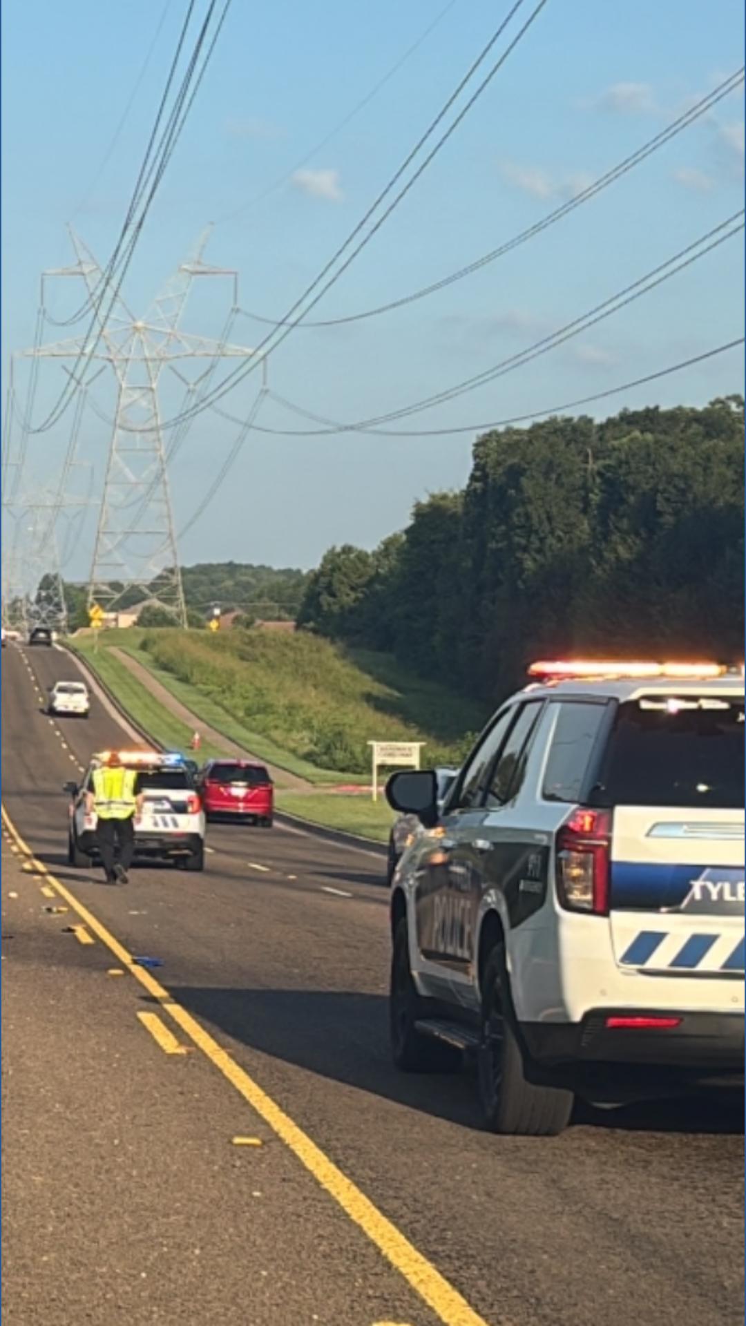 Part of Grande Blvd. blocked in Tyler after motorcycle crash | cbs19.tv