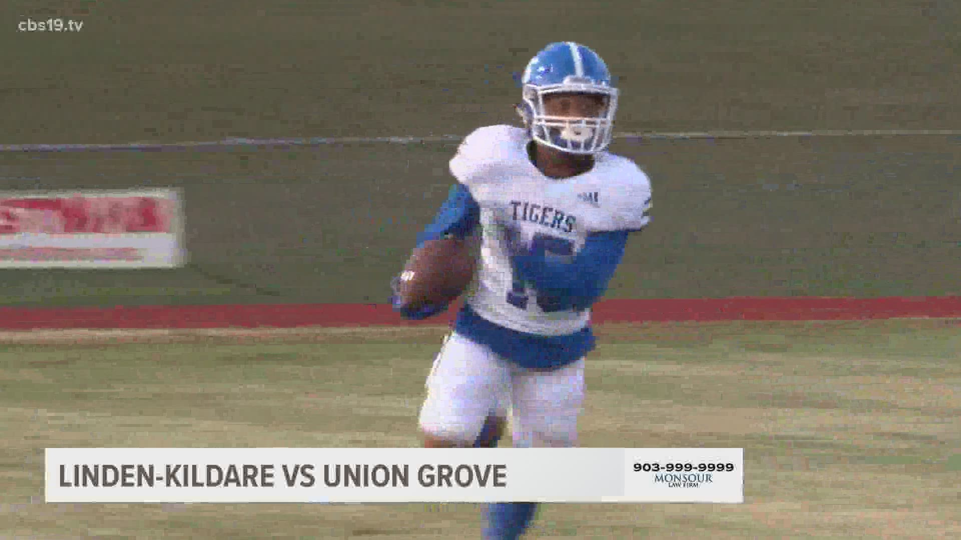 The Linden-Kildare Tigers traveled to Union Grove to take on the Lions under the Thursday Night Lights!