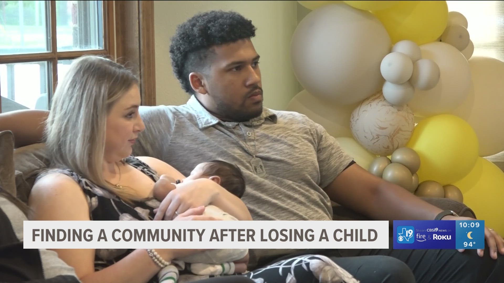 Eustace residents use grief support find comfort after losing infant, now they celebrate their new rainbow baby.