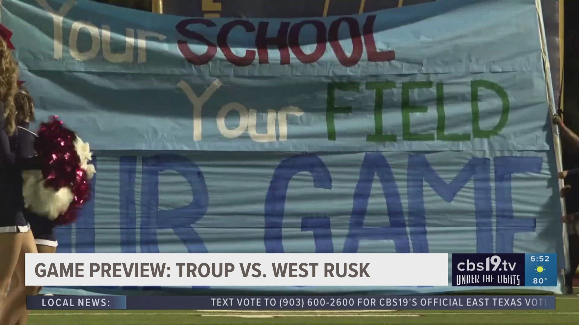 UNDER THE LIGHTS : West Rusk vs Troup