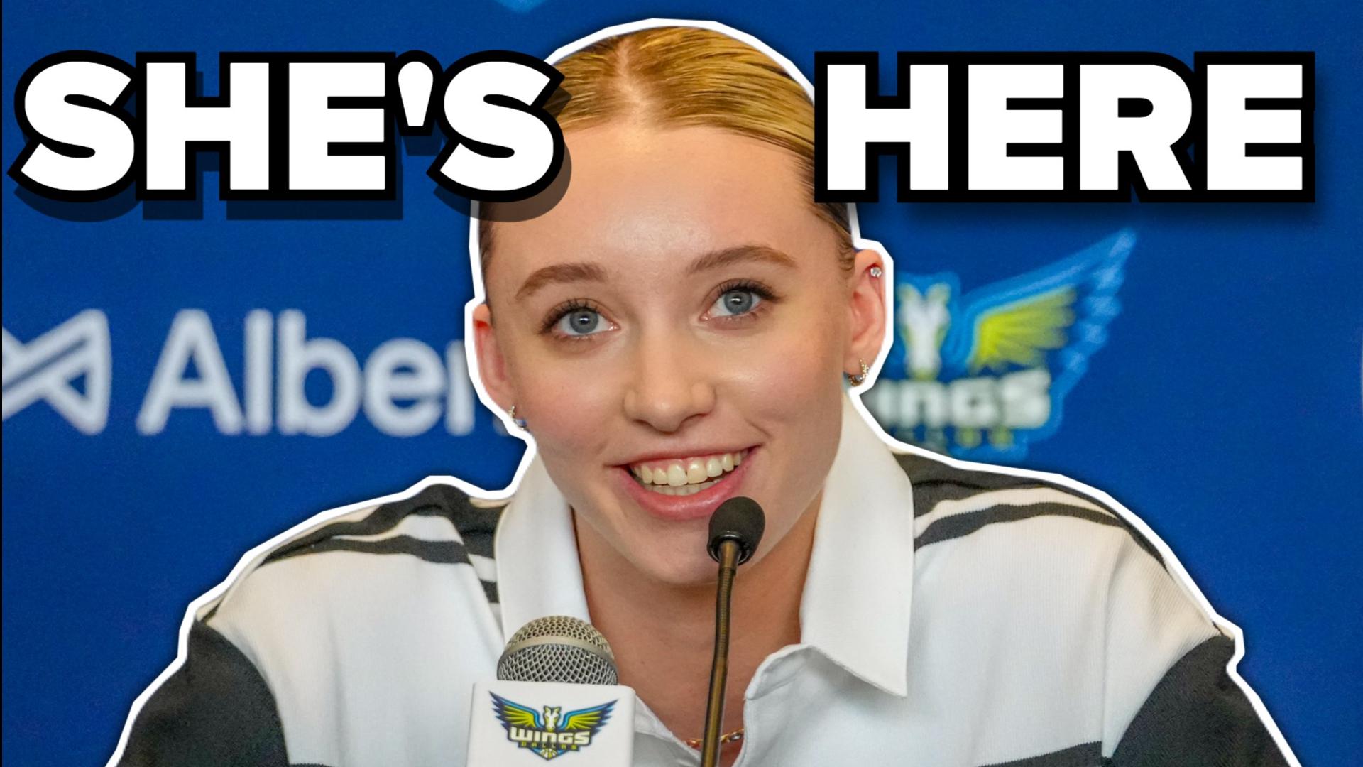 SHE'S HERE: Paige Bueckers arrives in Dallas after 2025 WNBA Draft