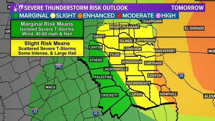CBS 19 Weather Blog: Severe Weather set up for parts of East Texas Friday