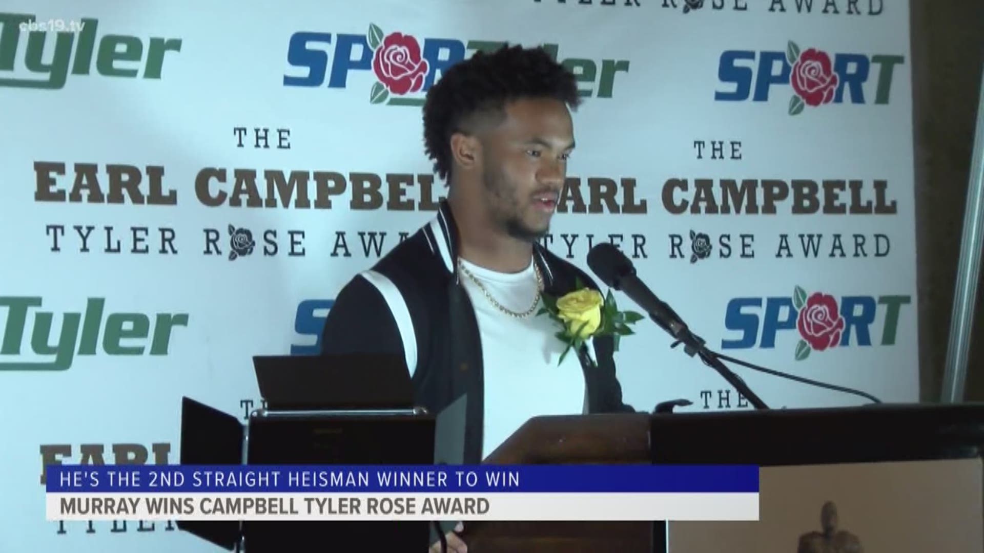 For the 2nd straight year, the Heisman Trophy winner also wins the Earl Campbell Tyler Rose Award