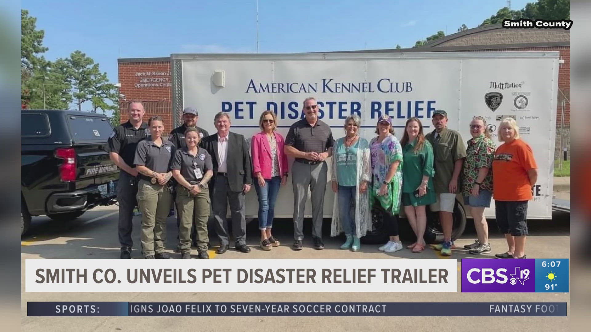 With the trailer, pets can have a shelter no matter when or where the disaster occurs.