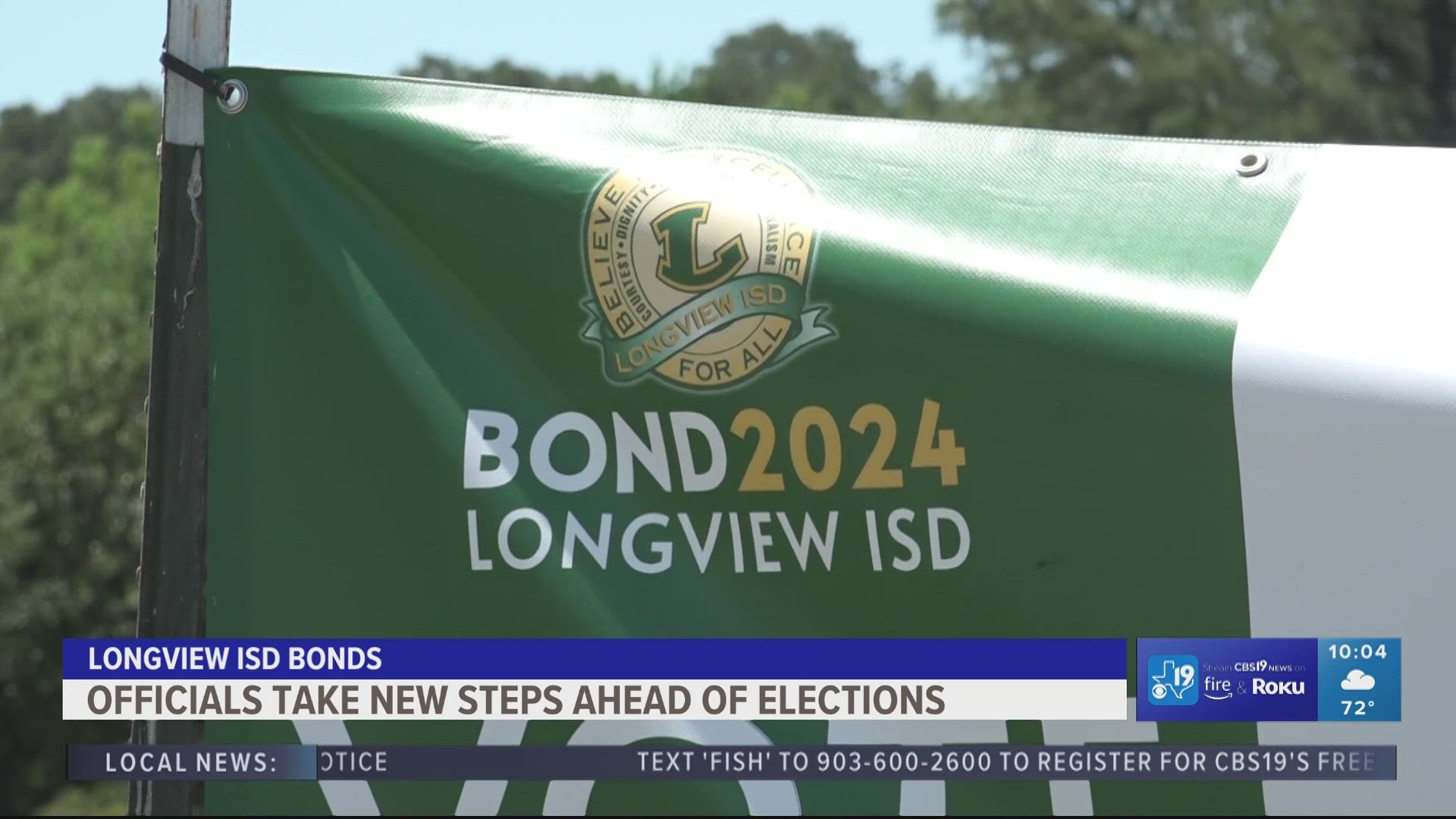 Early voting has started here in East Texas, and Longview ISD has given voters 456 million things to think about.
