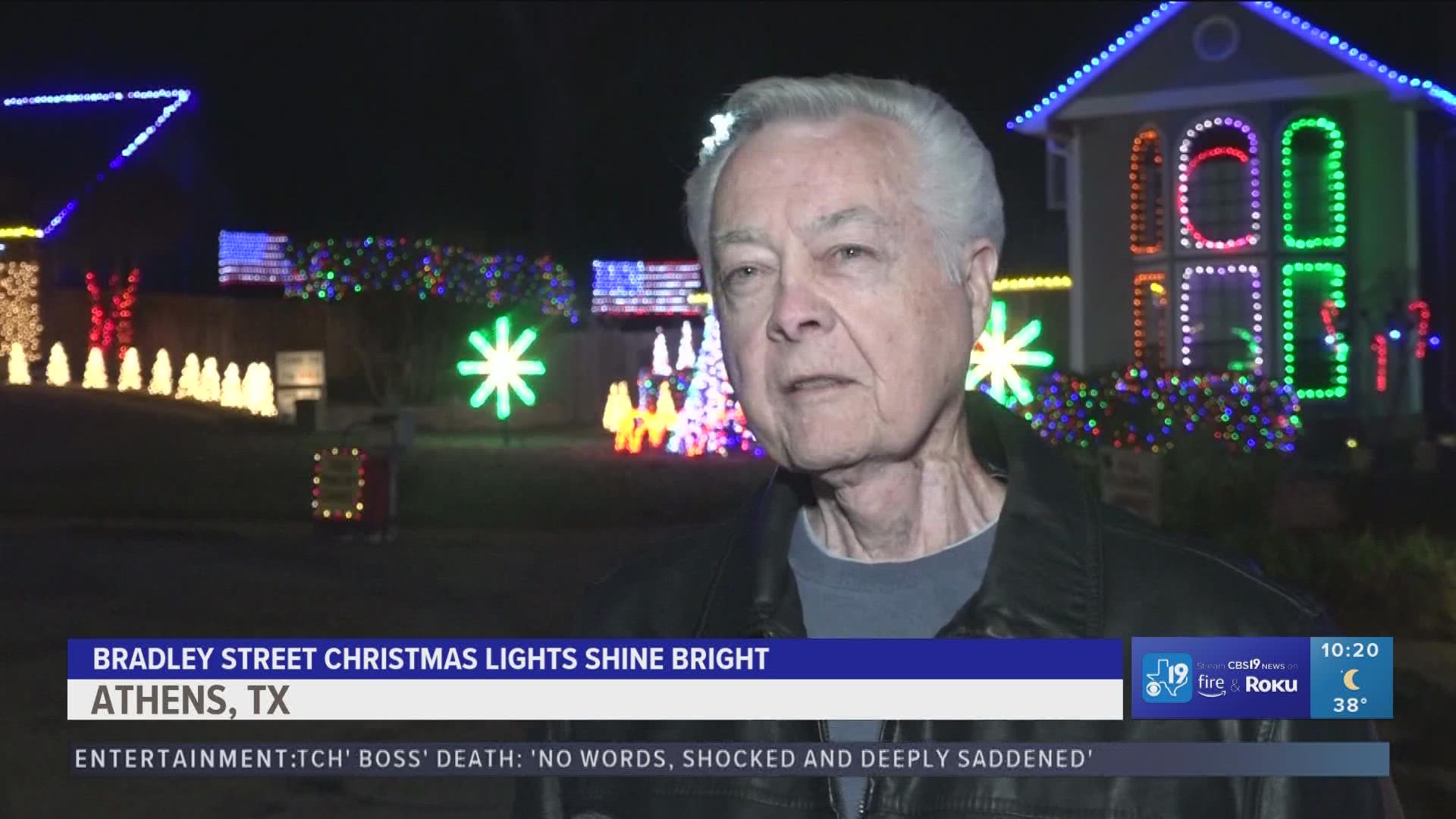 Bradley Street Christmas Lights shine bright