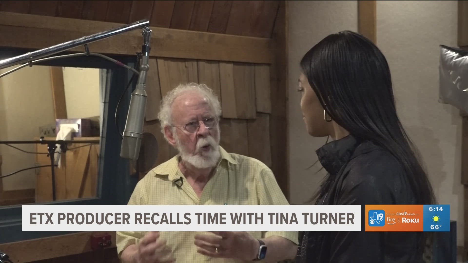 "Recording Tina was just fantastic, talent just lit up the room when she was here."