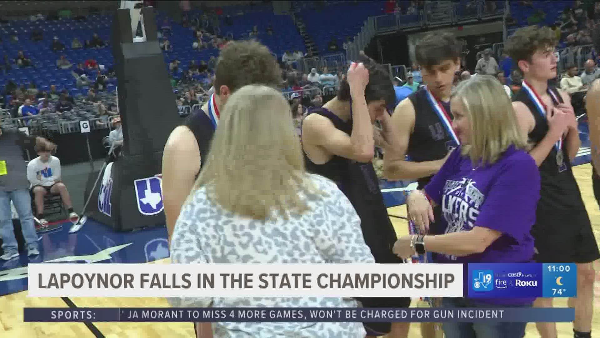 The Lapoynor Flyers faced off against the Lipan Indians at the Alamodome for the 2A state championship