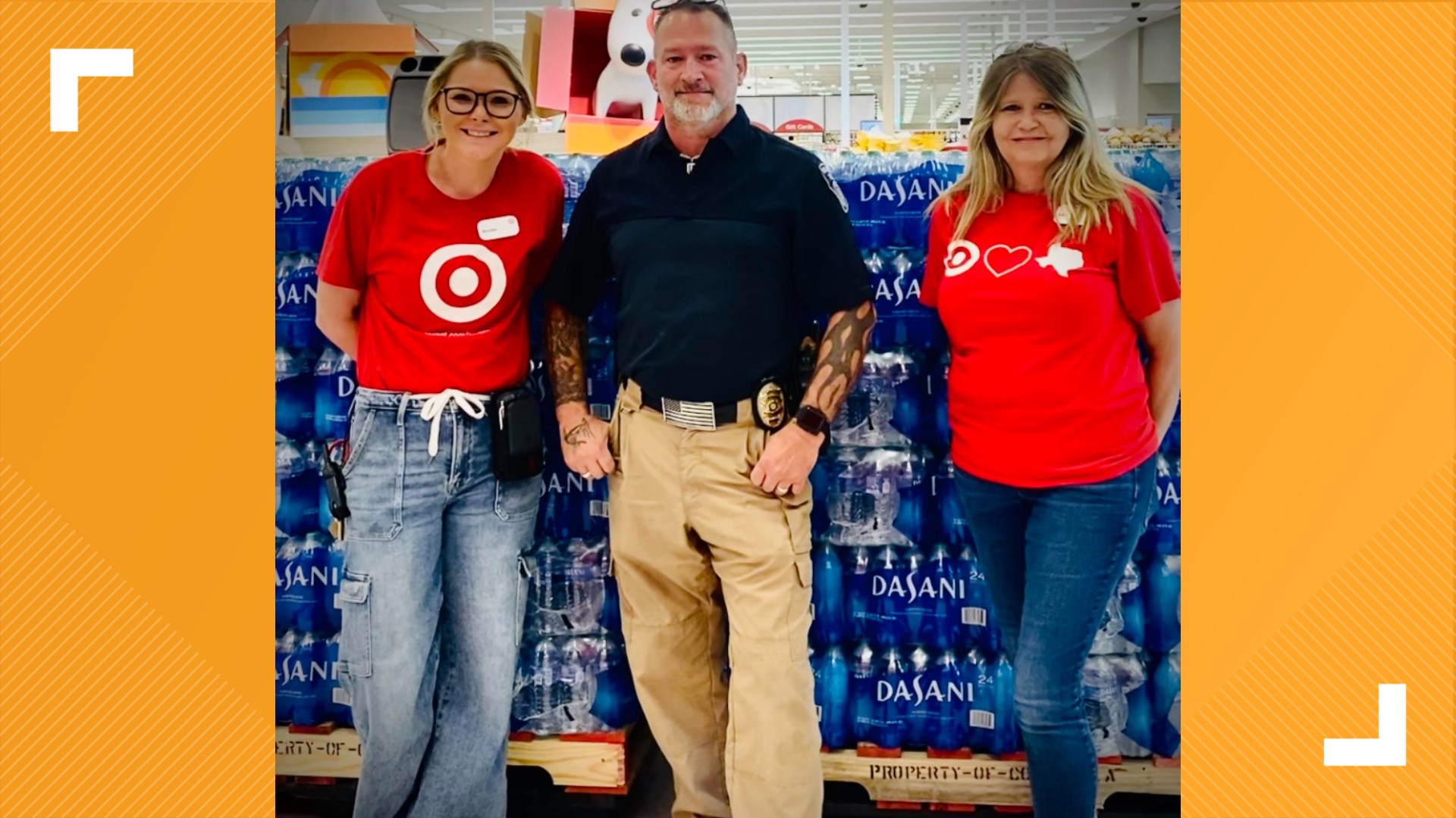 Longview Target donates pallets water of to Hallsville Police cbs19.tv