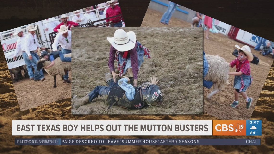 LITTLE WRANGLERS | East Texas boy helps out mutton busters at Gladewater Round-Up Rodeo