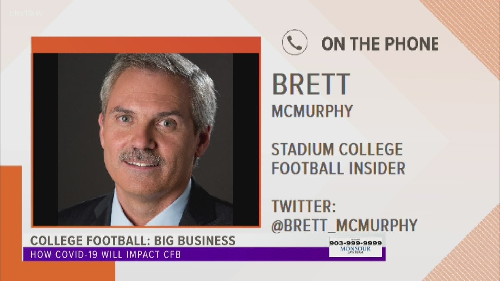 Brett McMurphy of the Stadium chats with Johnny Congdon about COVID-19's possible effect on college football.