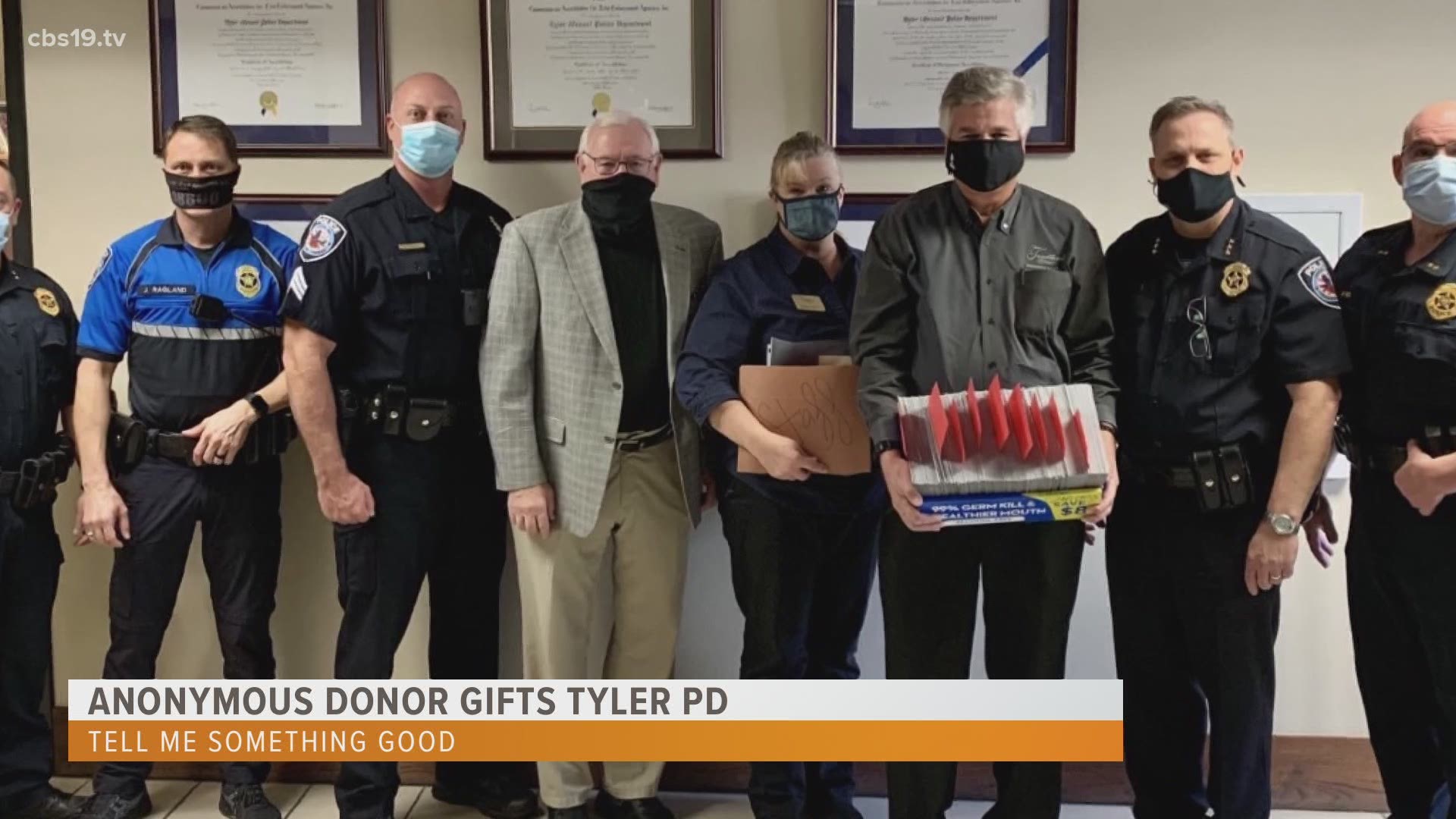 With Thanksgiving less than a month away, an anonymous donor wanted to make sure the Tyler Police Department knew how much their hard work meant to them.