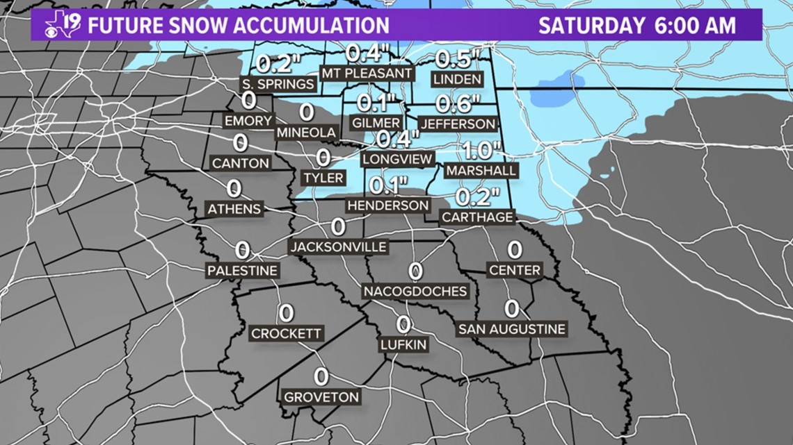 An inch of snow possible in East Texas cbs19.tv