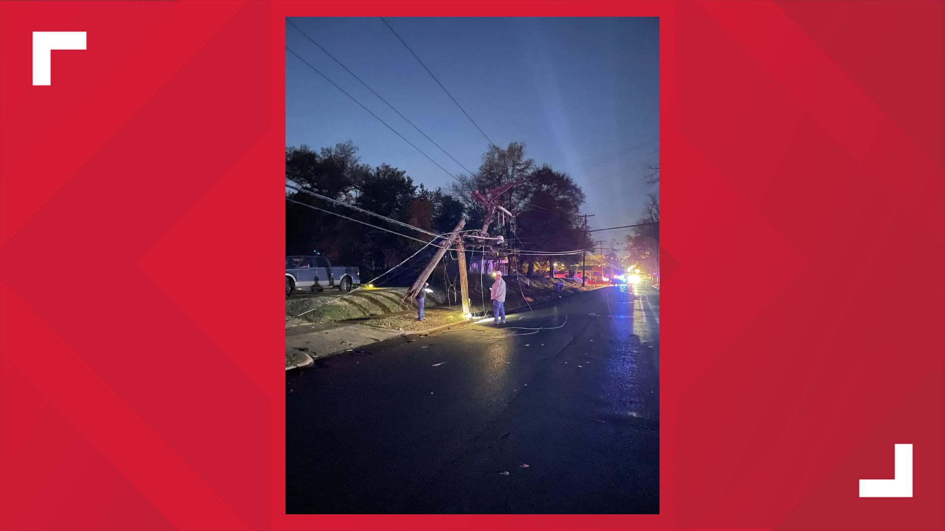 18-wheeler, Power Line Crash Closes Multiple Streets In Marshall | Cbs19.tv