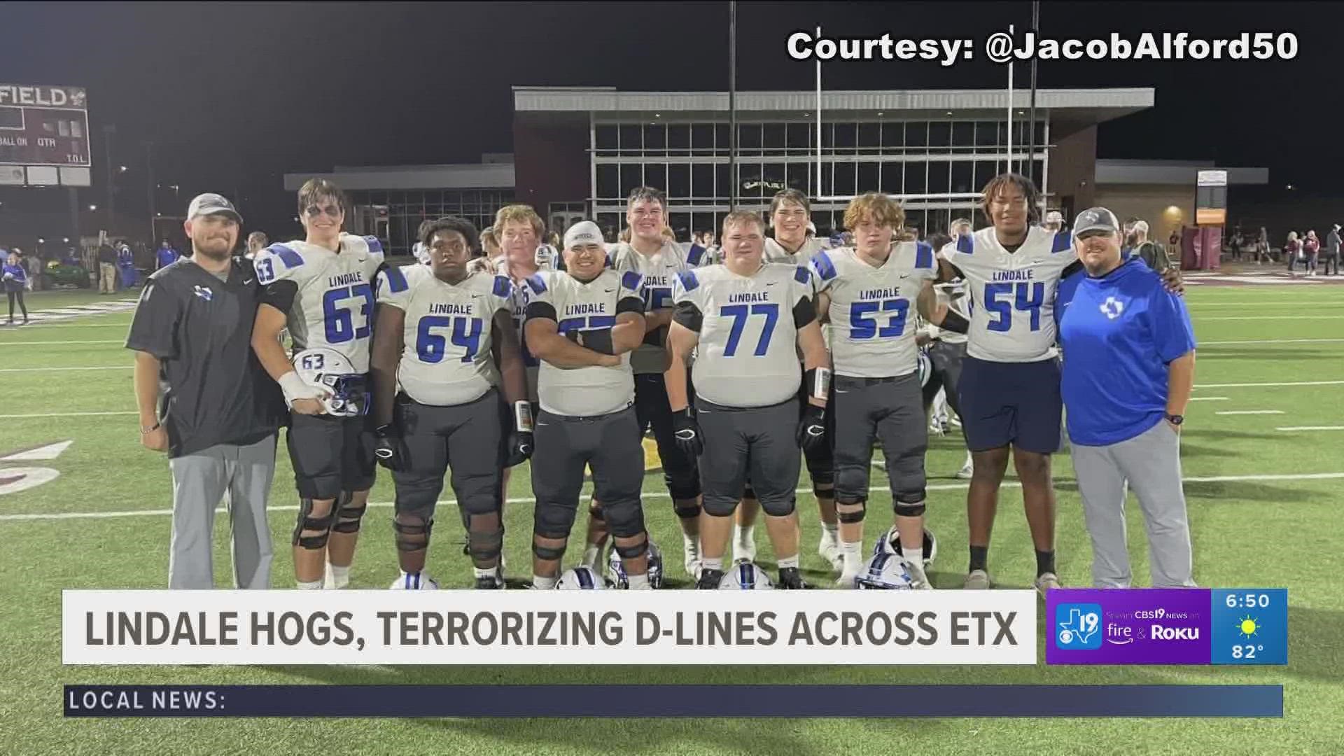 The Lindale Eagles returned all five of their veteran offensive linemen this season, making a case for one of the best fronts in the state.