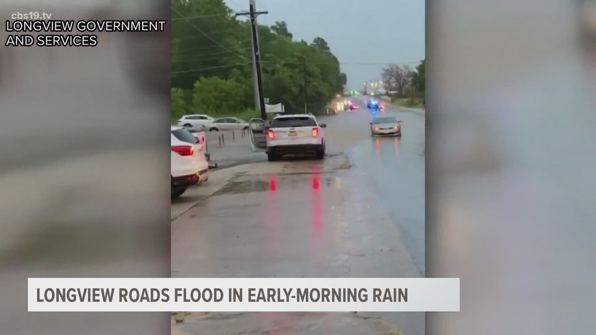 According to the fire marshal, several drivers had to be rescued when trying to cross flooded roads.