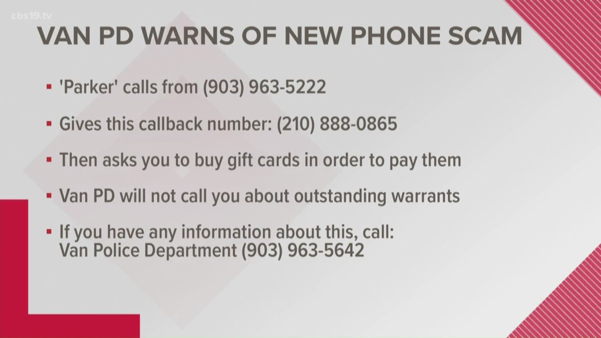 Police Scammer Posing As Van Police Officer To Collect Money Cbs19 Tv