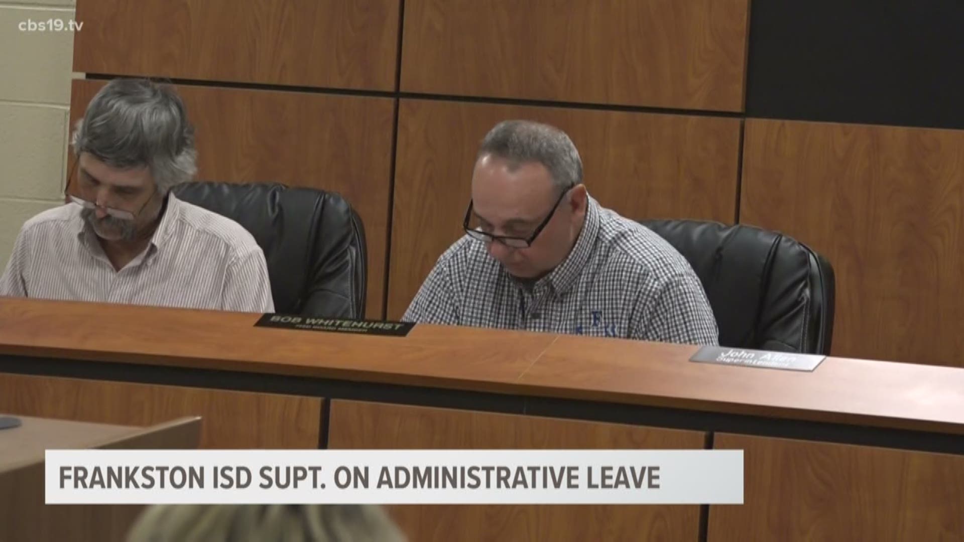 Frankston ISD board of trustees place superintendent on administrative leave