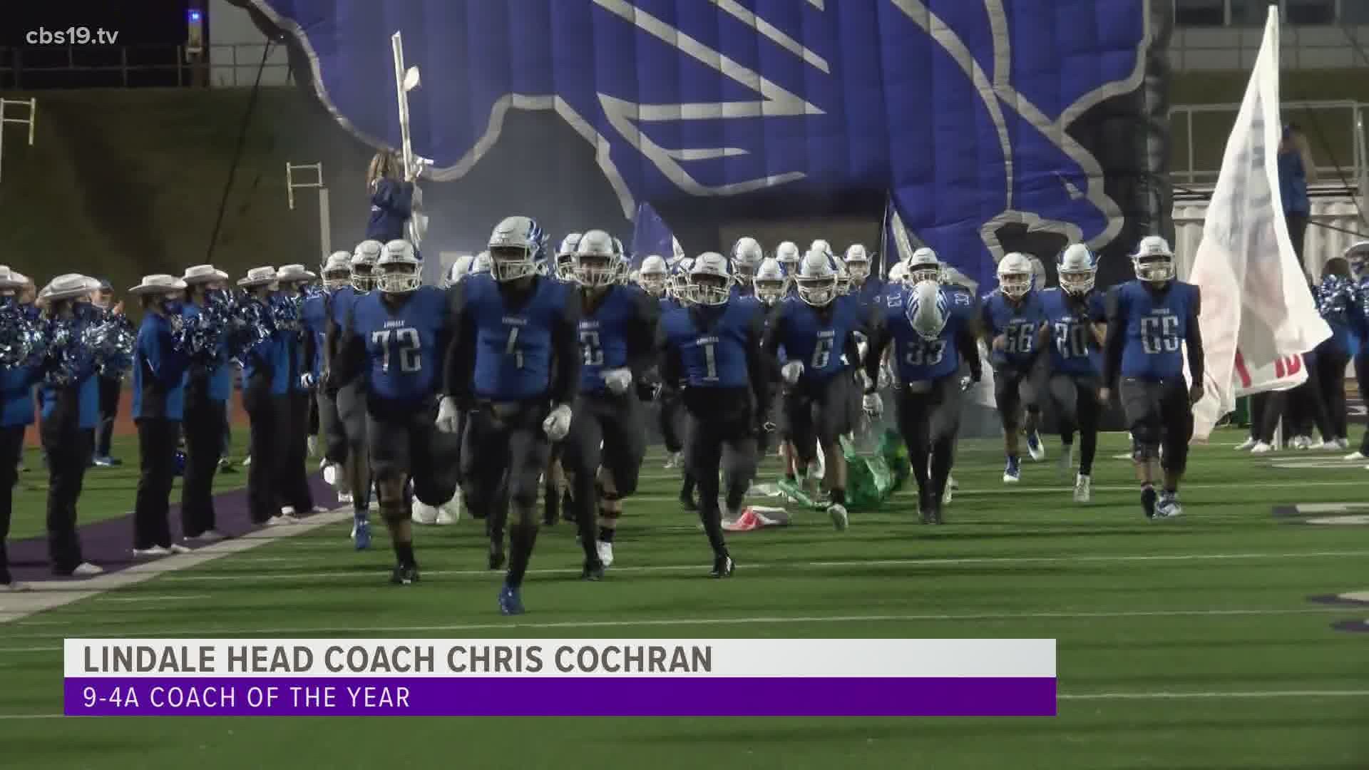 CBS 19 Sports sits down with Lindale Head Coach Chris Cochran to talk about the magical season that was for the Eagles, and Cochran being named the 9-4A COTY.