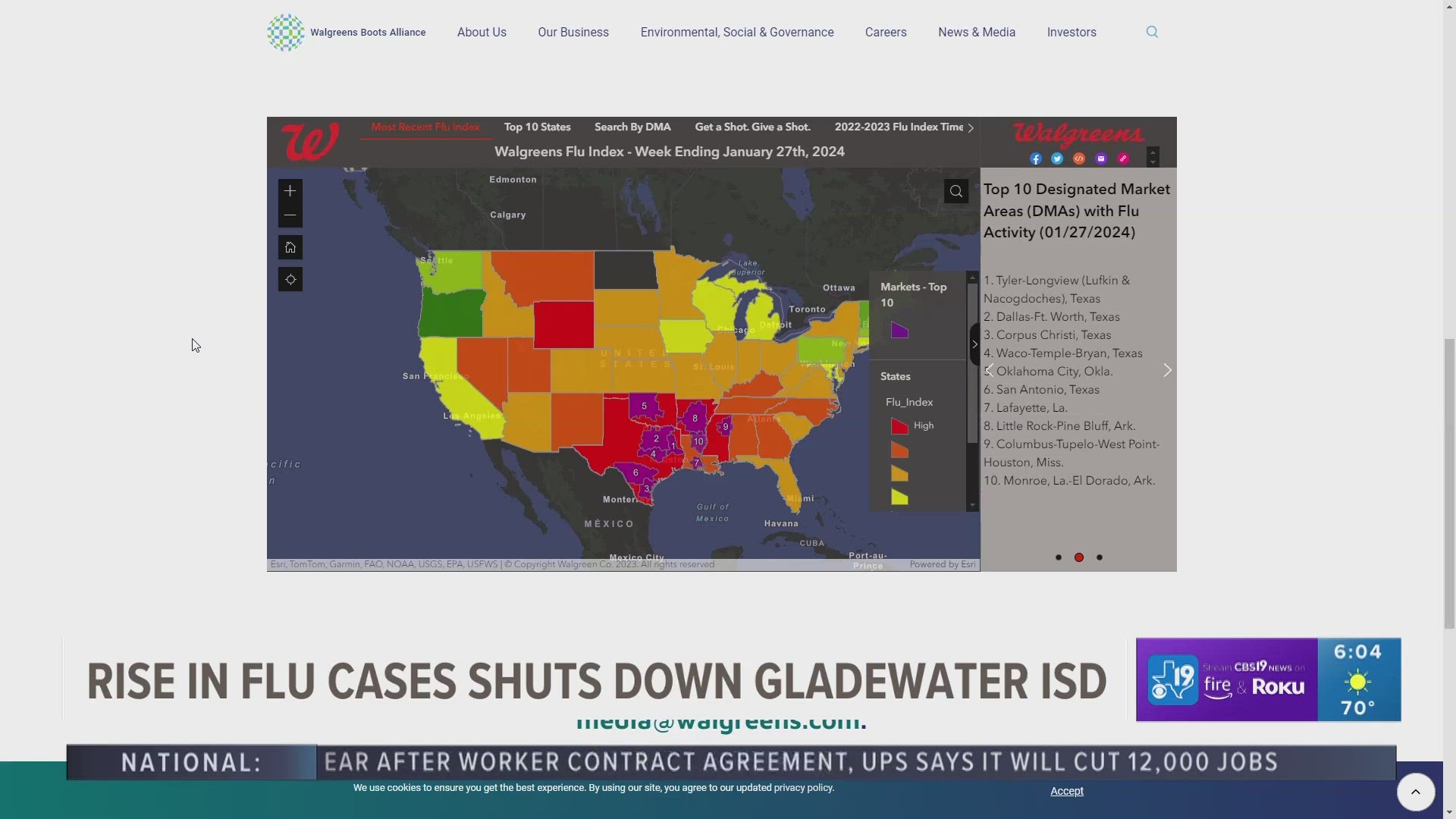 East Texas is currently leading the nation in flu activity.