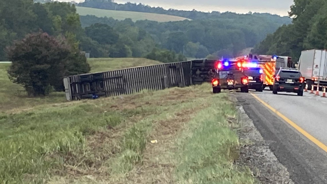 Semi Overturns On I-20W In Smith County After Driver Falls Asleep ...