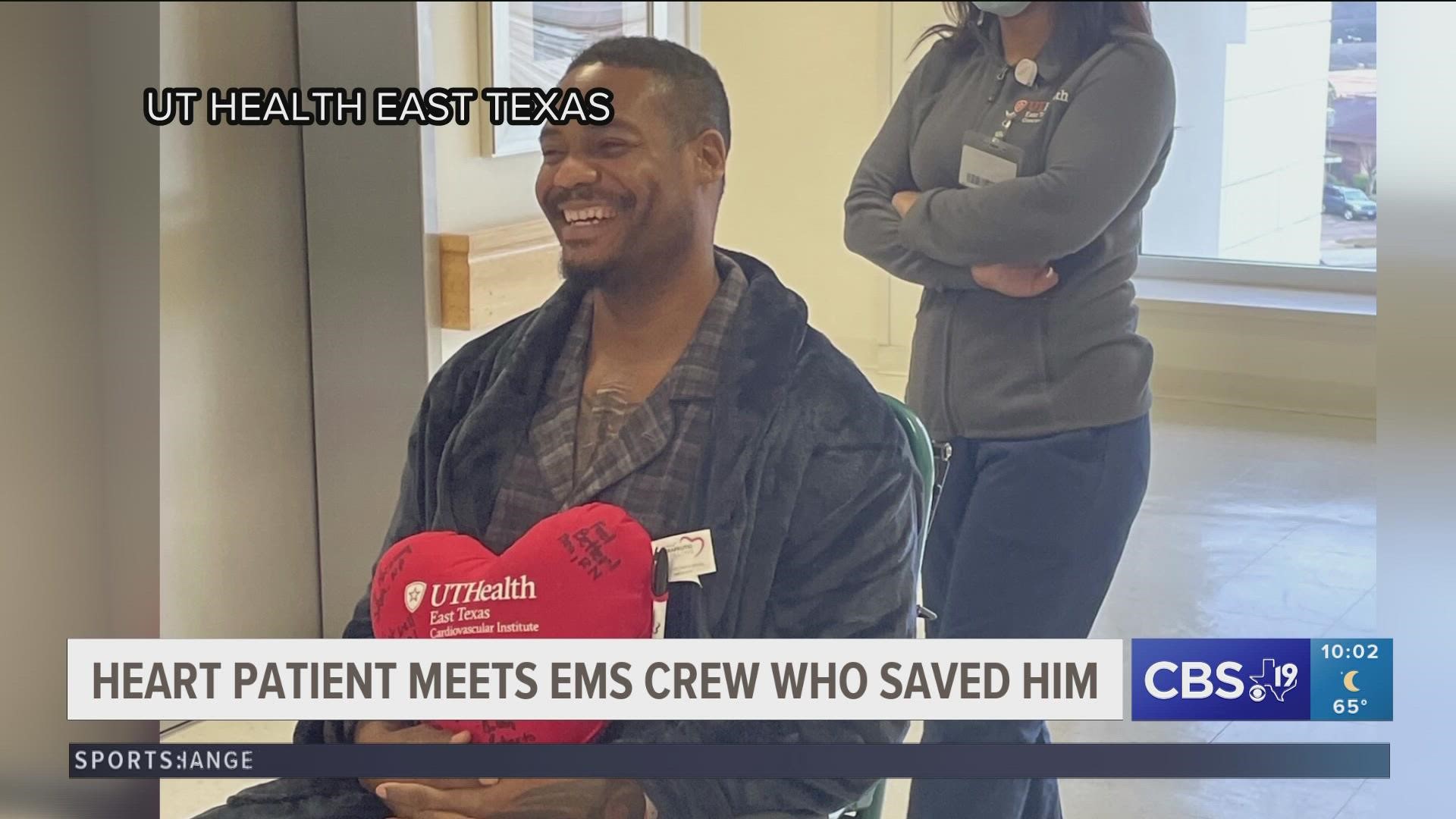 Heart patient meets EMS crew who saved his life