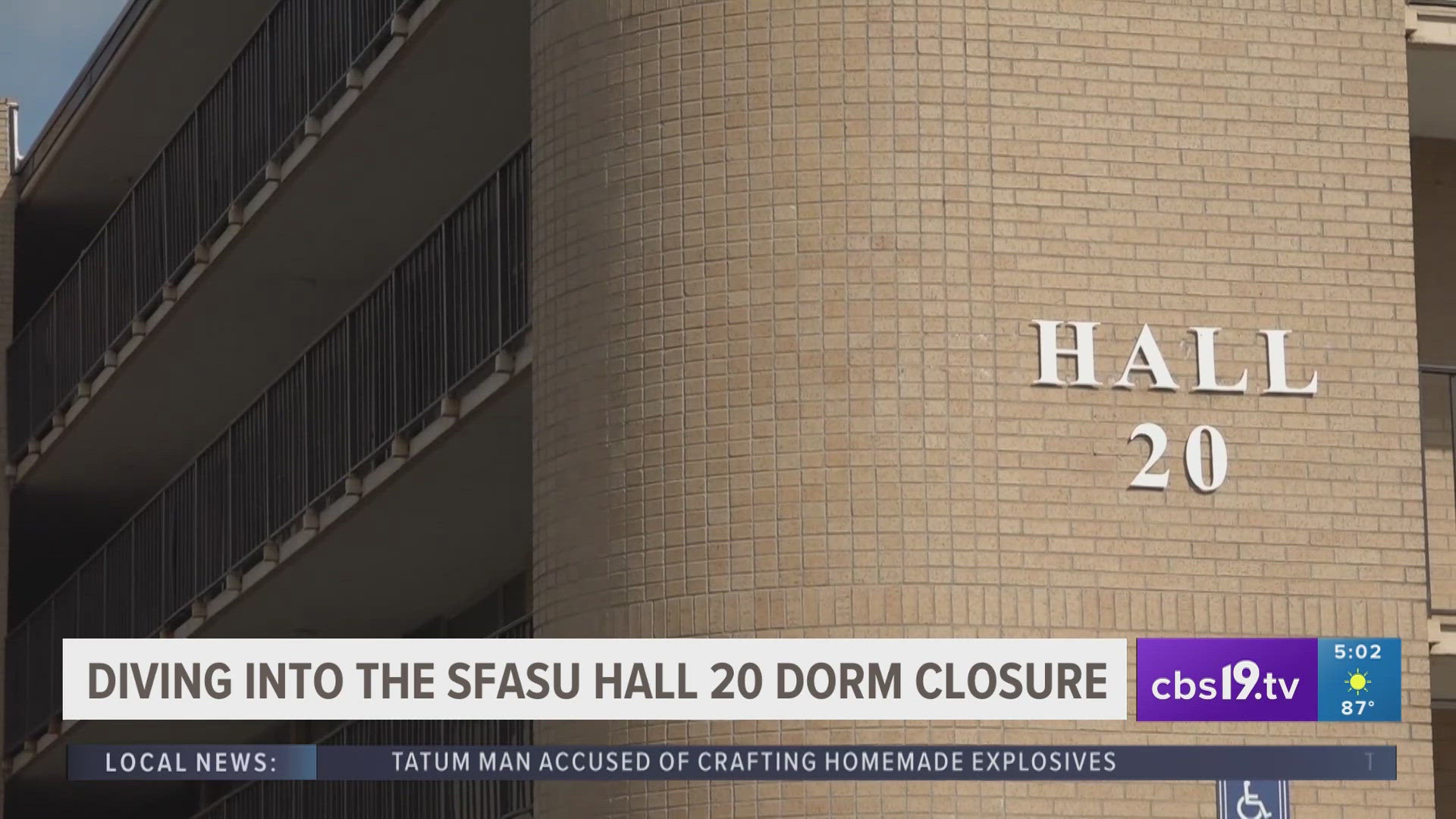 SFA residence hall, Hall 20, is closing it's doors for good at the end of this semester.