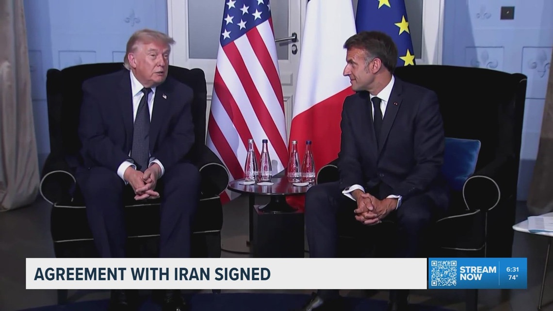 President Trump says agreement with Iran has been signed