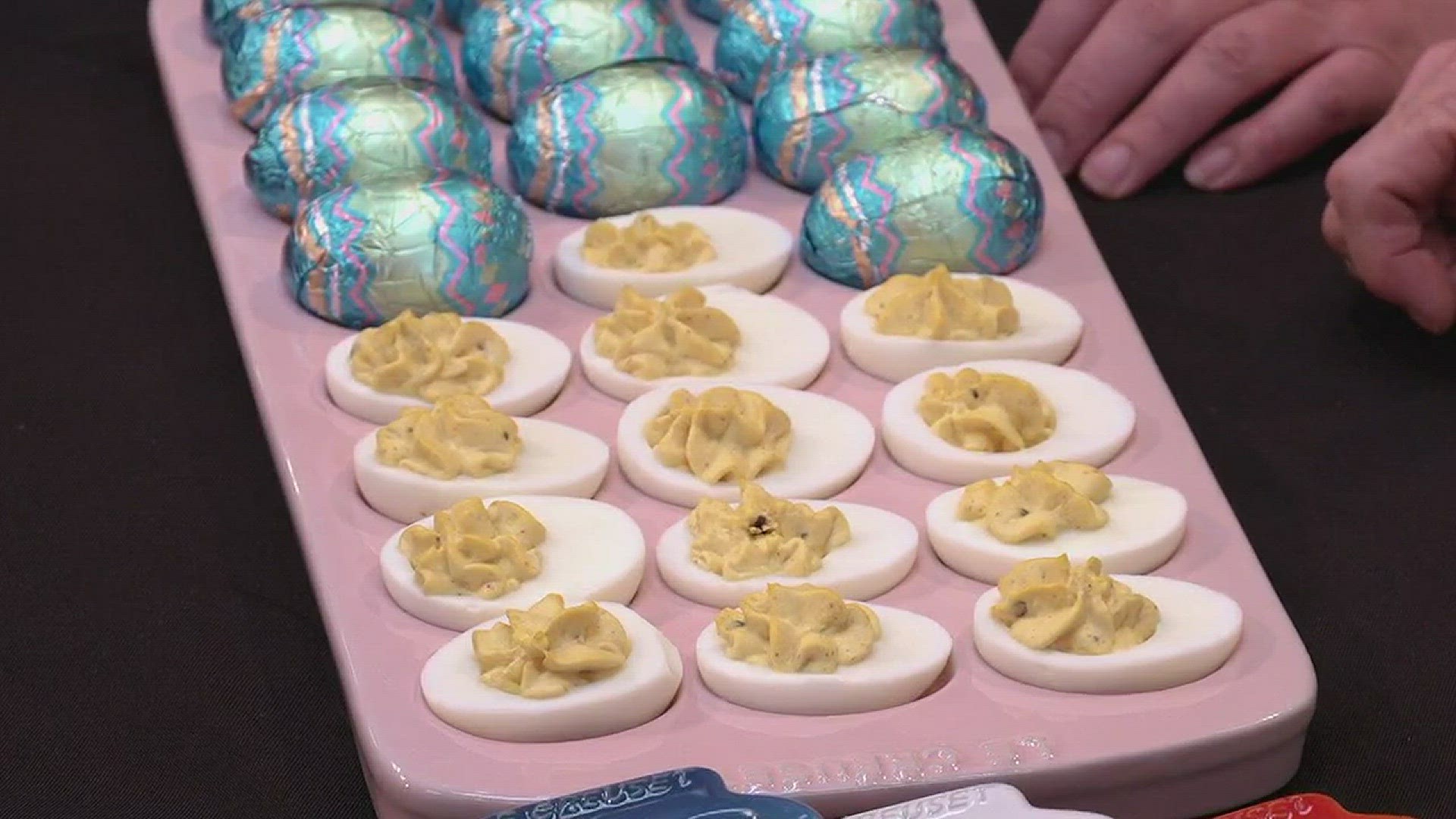 In this segment, Christine Gardner and Pam Gabriel are talking about ways to use up all the hard boiled eggs after dyeing Easter Eggs this weekend. Here's the recipe.
