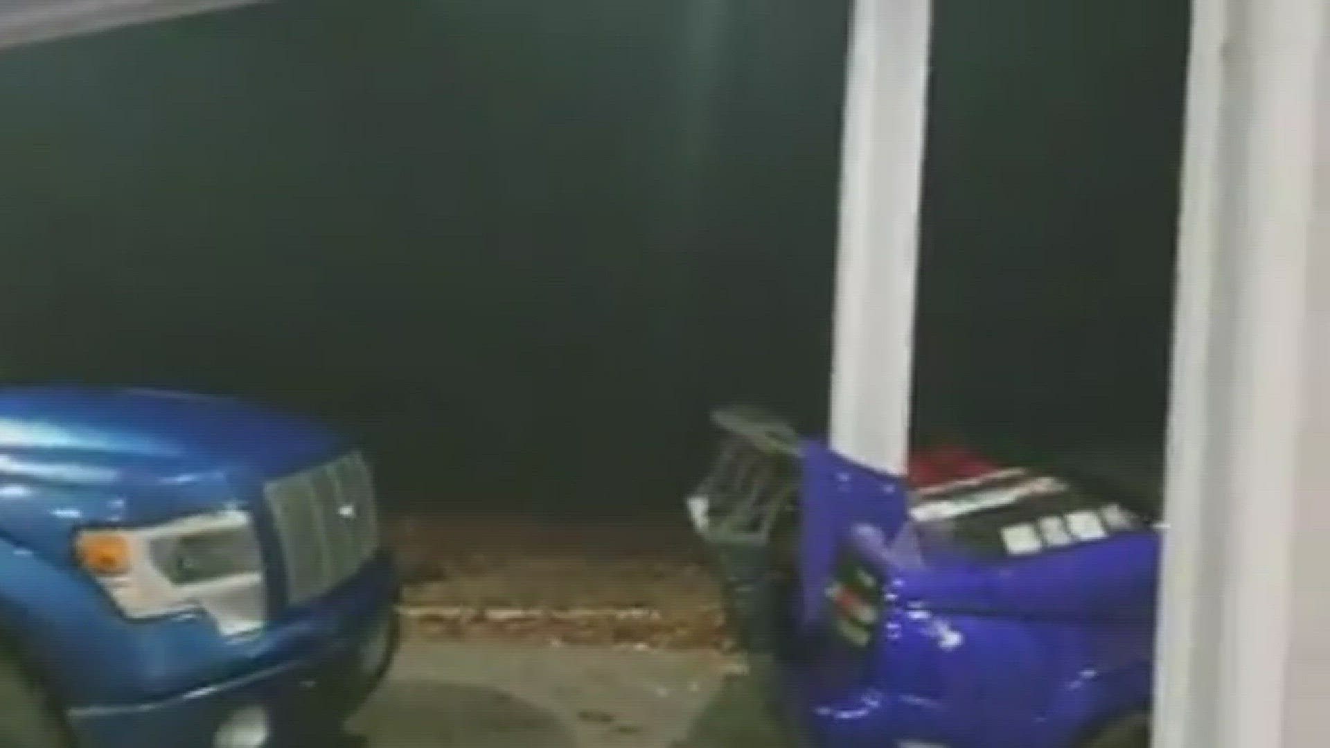 Dylan Ashley caught video of major hail storm during Sunday night's storms in East Texas. This was near Mount Pleasant.