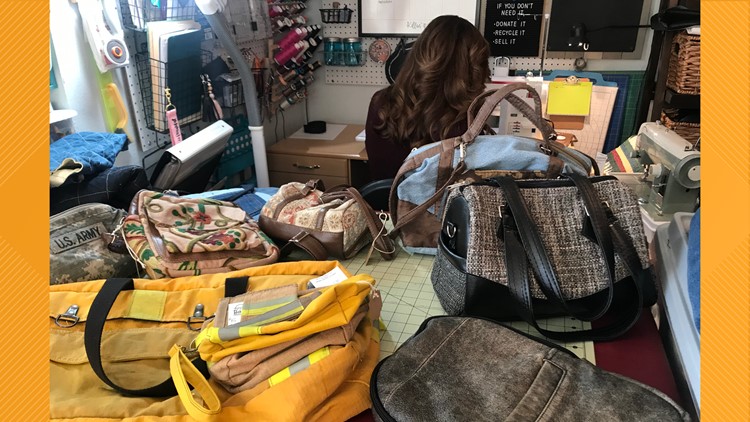 Tyler woman creates bags from retired firefighter gear, army uniforms, other unique materials