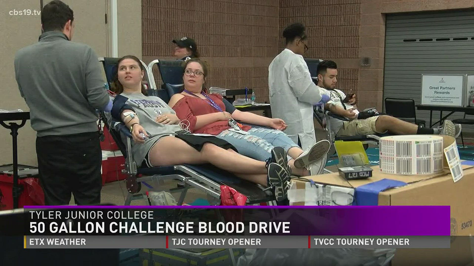 The annual week long blood drive begins with a bang.