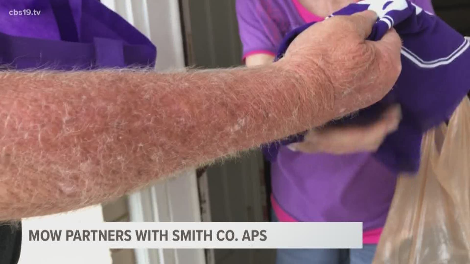 "East Texas Meals on Wheels" partnered with the "Smith County A.P.S board," for the *first time -- to promote elderly abuse awareness in October.