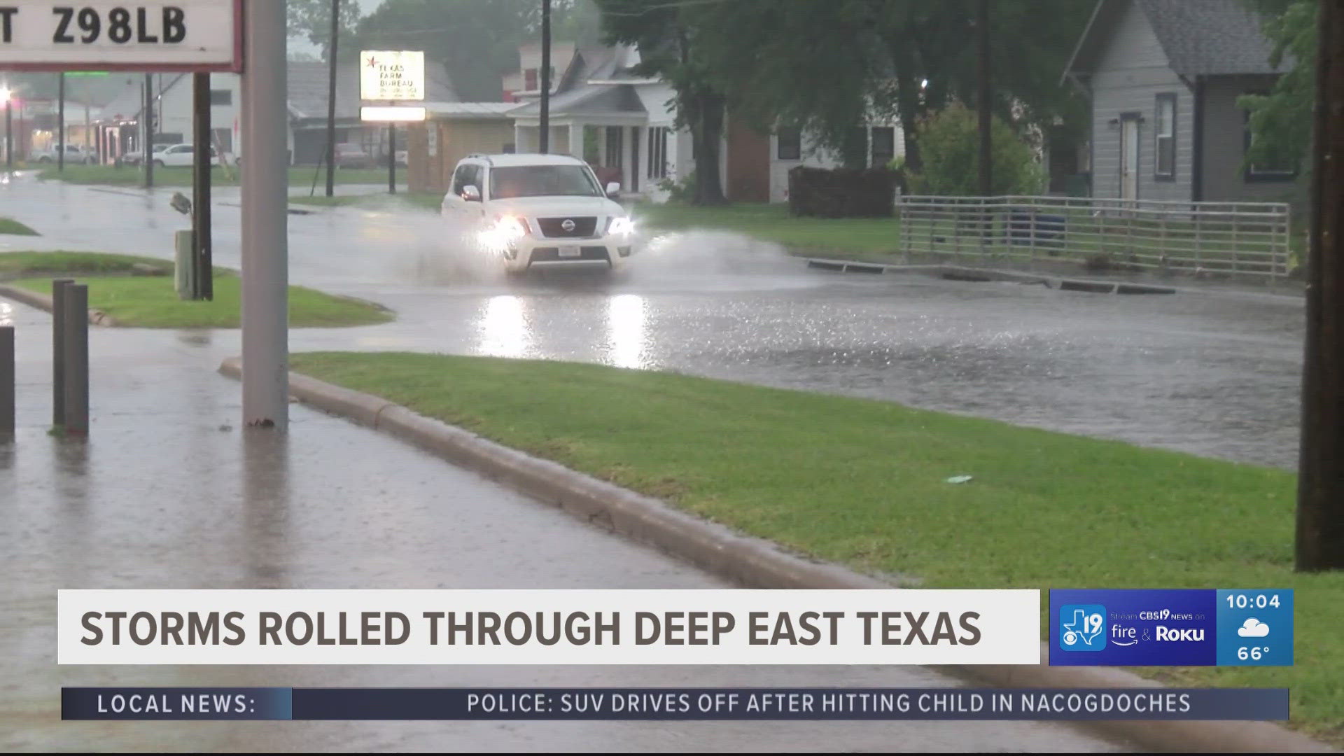 Deep East Texas hit with storms that caused flooding, power outages throughout the area. Some school districts in the area have announced school closures.