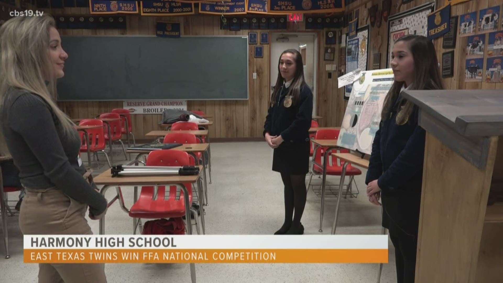 A set of twins at Harmony ISD in Big Sandy won one of the school's first national titles in FFA.
