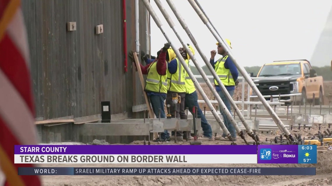 Texas breaks ground on border wall, Gov. Abbott speaks at Eagle Pass | cbs19.tv