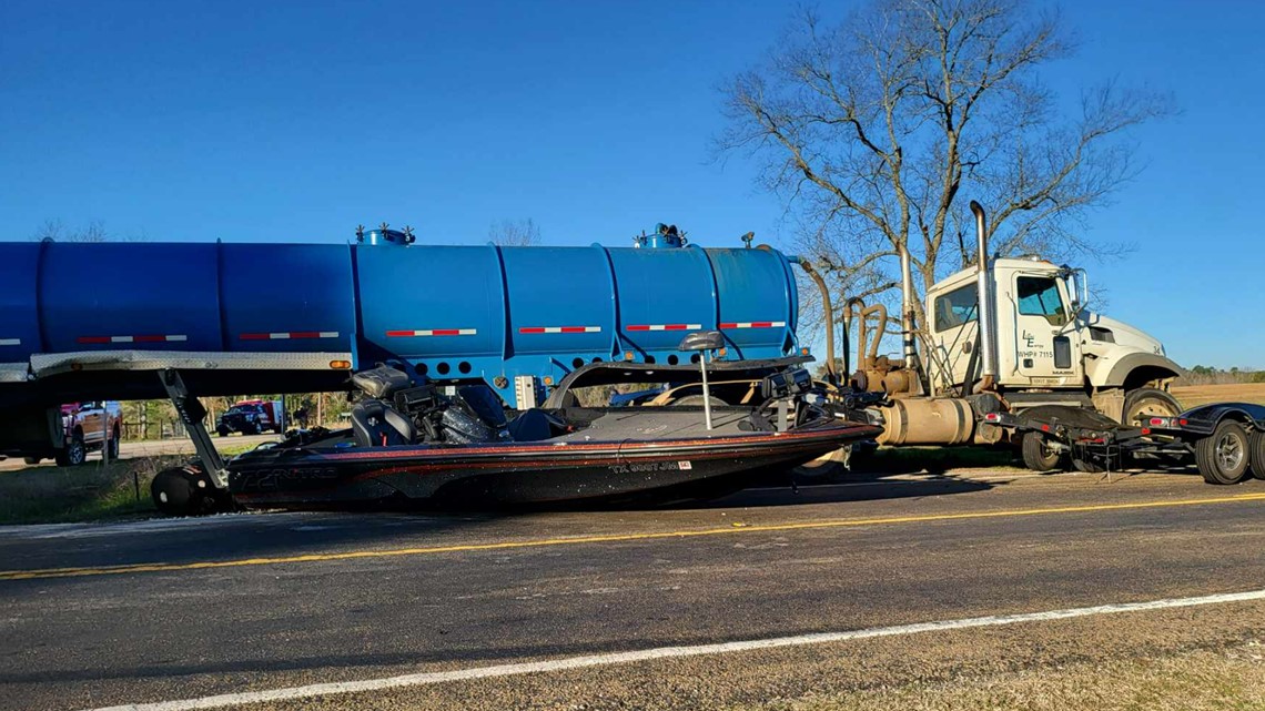 1 taken to hospital after wreck involving truck towing boat - Vimarsana News