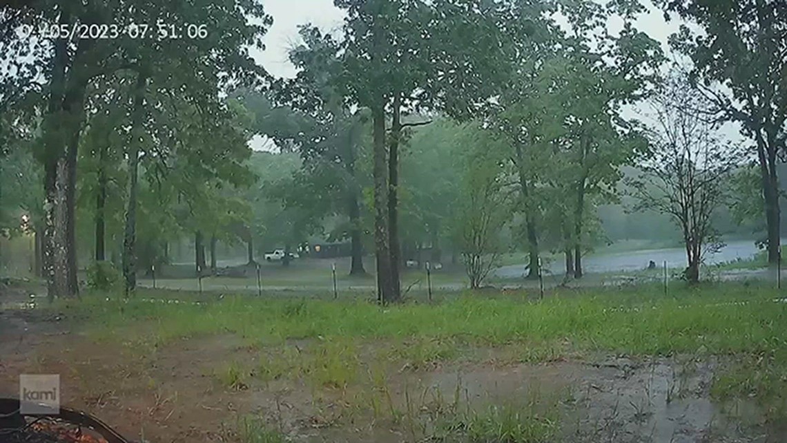 Check This Out East Texas Woman Captures Big Lightning Strike That Rips Bark Off Tree Cbs19tv 