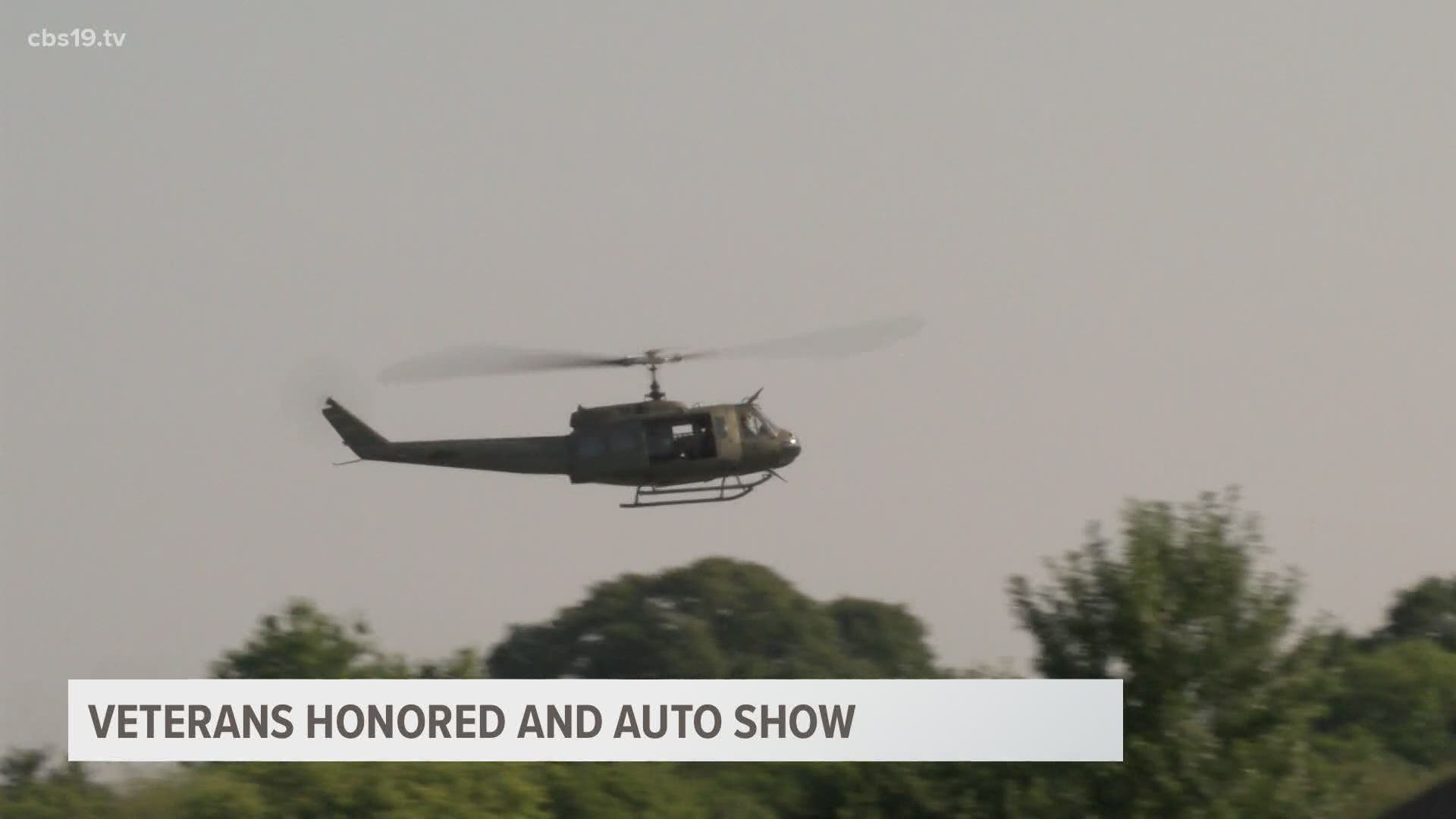 The parade featured a caravan of military vehicles, including a Huey Helicopter, as well as other celebrations for the men and women who served our country.