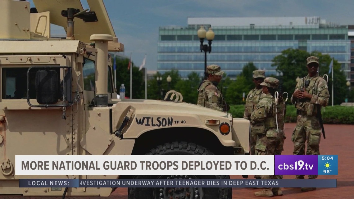 Additional National Guard troops deployed to streets of D.C. | cbs19.tv