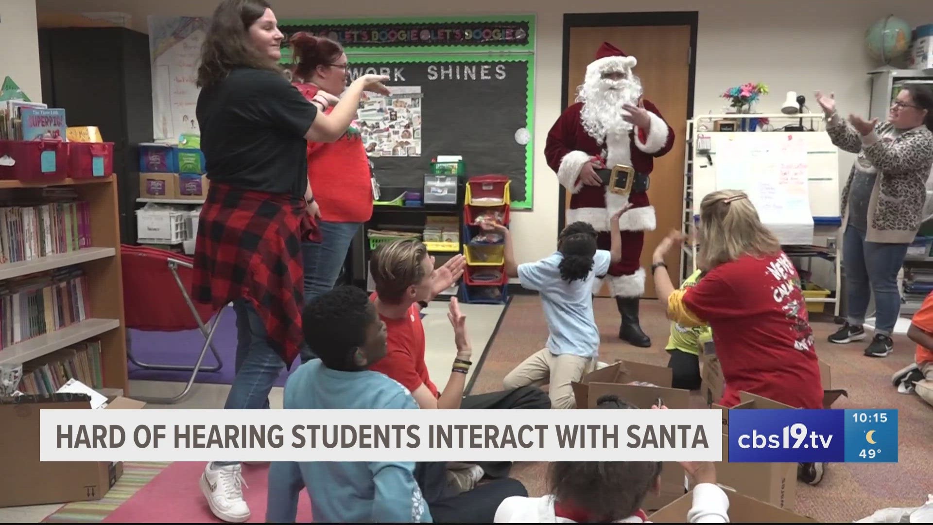Students were able to tell Santa Claus what they would like for Christmas through Sign Language.