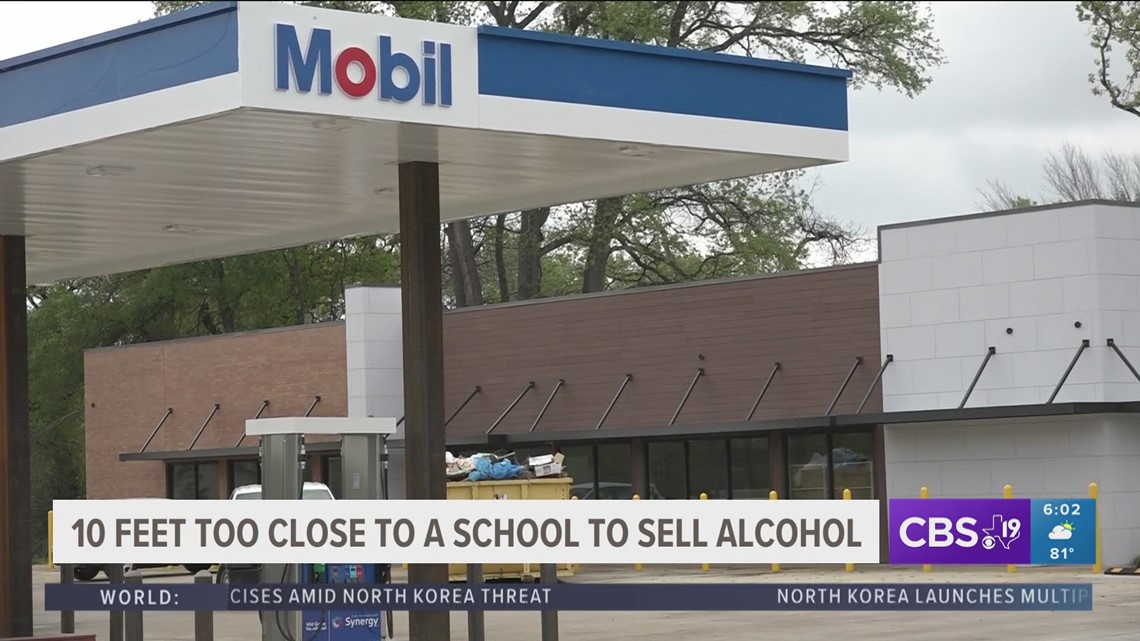 Convenience store 10 feet too close to a school to sell alcohol