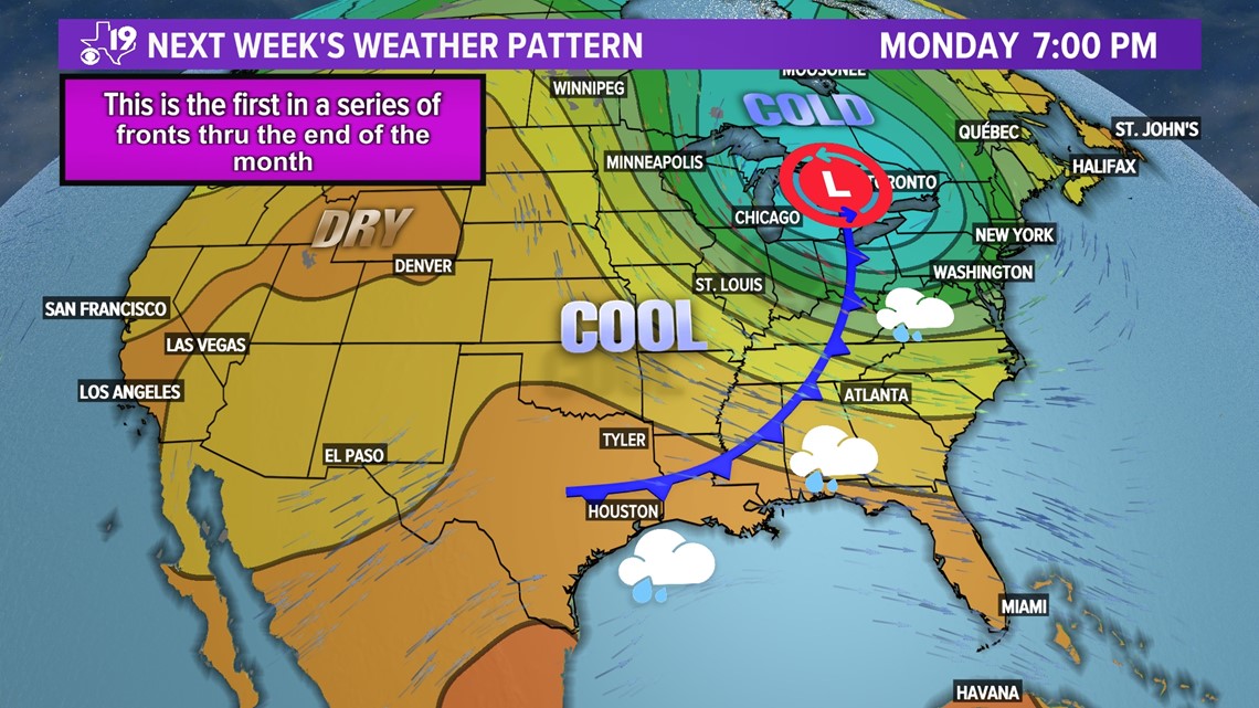 Seasonably cool weather in North Texas