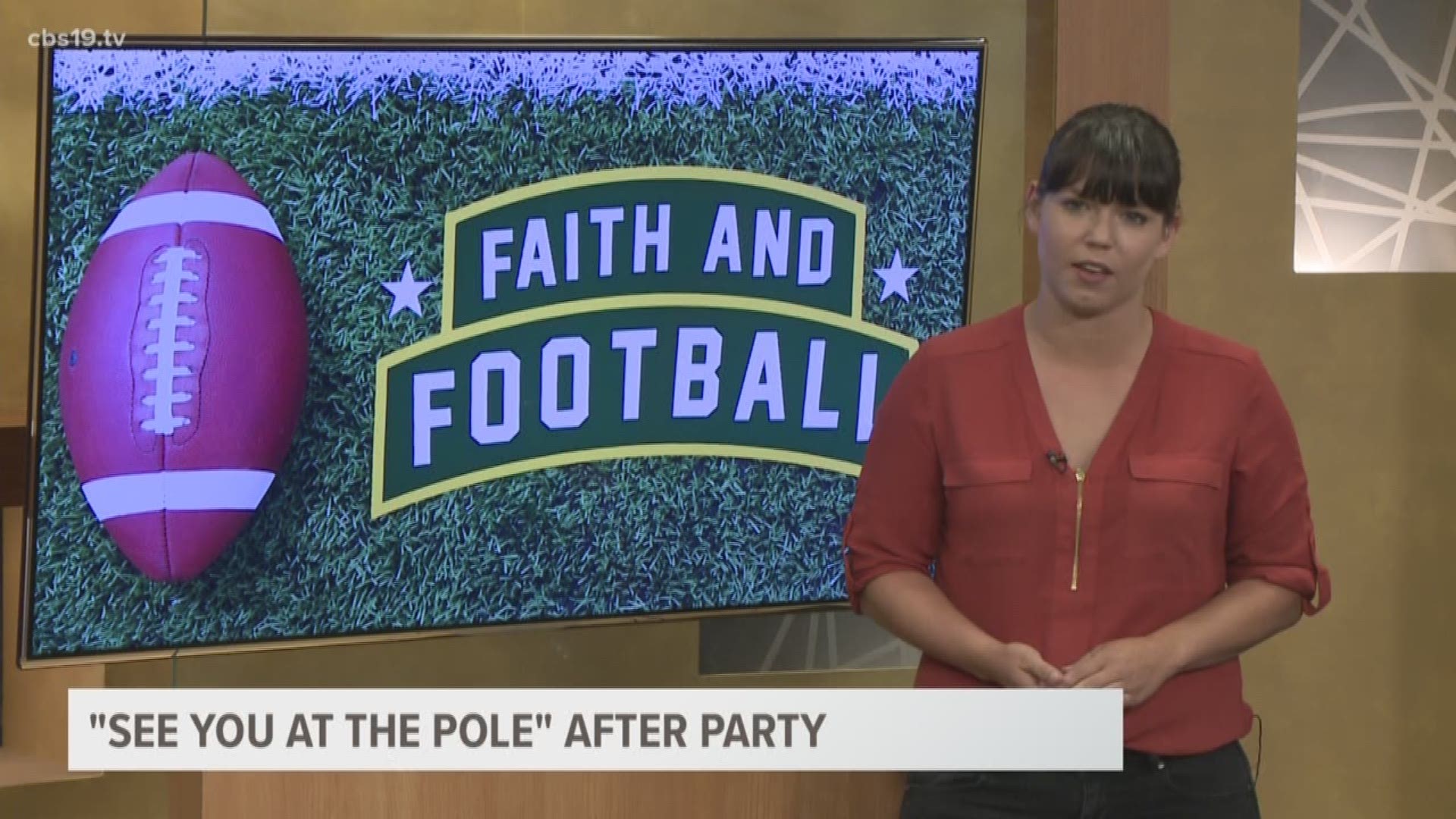 A former NFL player makes an appearance at the "See you at the pole" after party. 