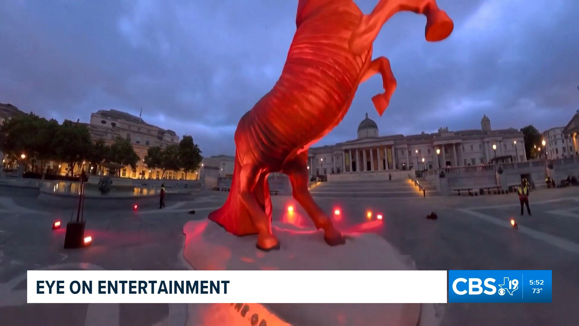 Giant Trojan horse promotes 'The Odyssey' in London | cbs19.tv
